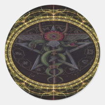 Pentagram Snakes Stickers