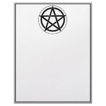 Pentagram Symbol on White Custom Letterhead