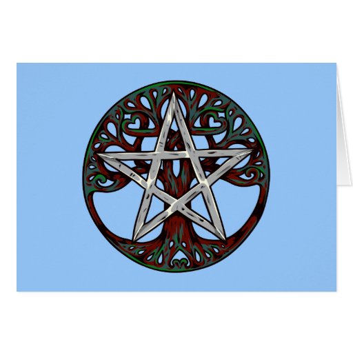 Pentagram tree of the life card