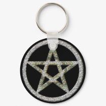 Pentagram Unisex Wicca Witch Magic Keychain