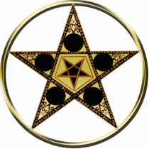 Pentagram with inverted Star Photo Cutouts