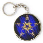 Pentagram With Upside Down Star Key Chains
