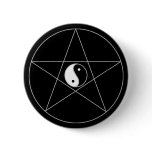 Pentagram Yin Yang Button