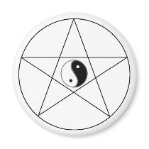 Pentagram Yin Yang magnets