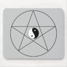 Pentagram Yin Yang Mouse Pads