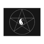 Pentagram Yin Yang Postcard