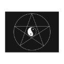 Pentagram Yin Yang postcards