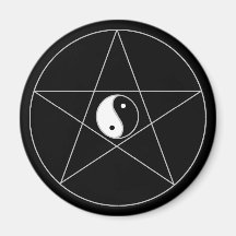 Pentagram Yin Yang Refrigerator Magnets