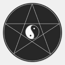 Pentagram Yin Yang Stickers