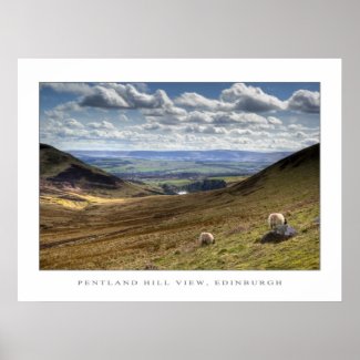 Pentland Hill View Landscape, Edinburgh Print