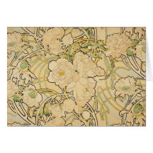 Peonies 1897 greeting cards