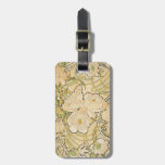 Peonies 1897 luggage tag