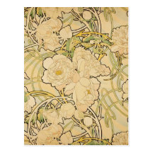 Peonies 1897 postcards
