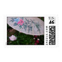 Peonies and Umbrella Stamp by isouz59 Peonies and Umbrella Stamp