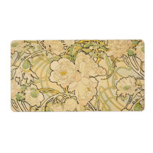 Peonies c1897 custom shipping labels