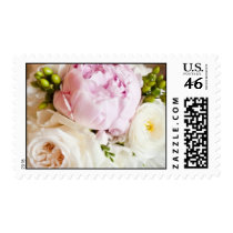 Peonies Ranunculus Wedding Postage stamps