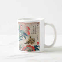 Peony and Canary, Hokusai Coffee Mugs