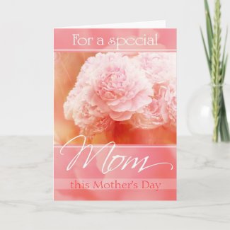 Peony Bouquet Mother's Day Card at Zazzle