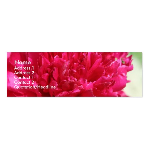 Peony Business Card Template (front side)