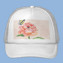 Peony & Butterfly Hat hats