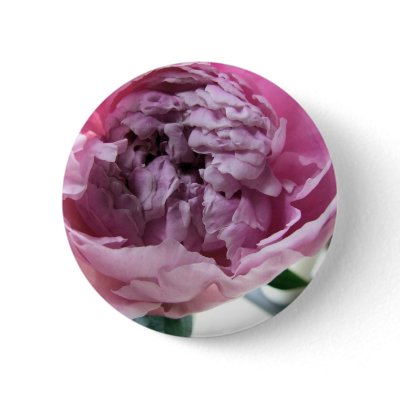 Peony Pinback Button by HoneyOrb