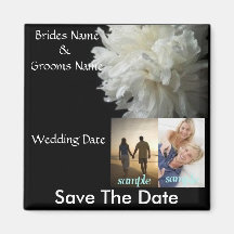 Peony elegant romantic Save the Date Magnet