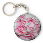 Peony Flower Keychain