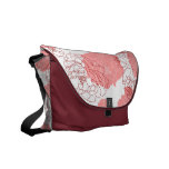 Peony Flower Motif Rickshaw Messenger Bag messenger bags