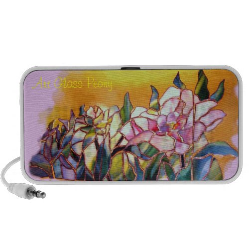 Peony Glass Photo Romantic Doodle Speaker doodle