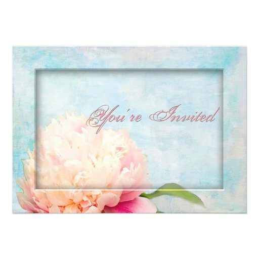 Peony Invitation - Multi-Purpose