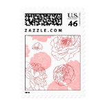 Peony Motif Postage stamps