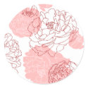 Peony Motif Sticker by tshirtdujour Peony Motif Sticker