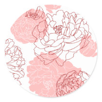 Peony Motif Sticker