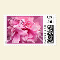 Peony, Pink postage stamps