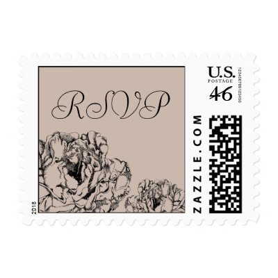 Peony RSVP Stamp