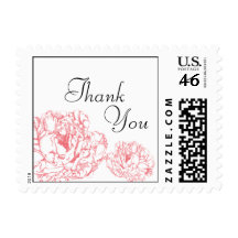 Peony Thank You Stamp