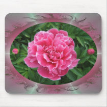 Peony w/frame ~ mousepad