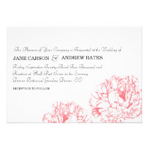 Peony Wedding Invitation