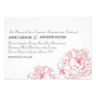 Peony Wedding Invitation