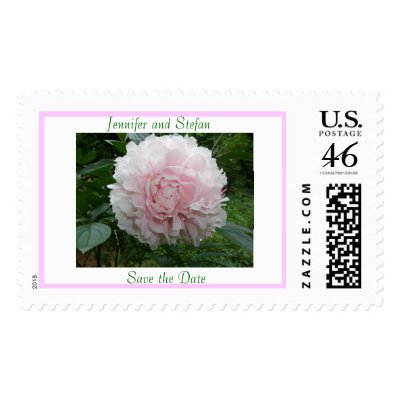Peony Wedding Stamp Template by wondersofwnc RSVP Wedding Postage with pink