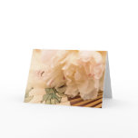 Peony with folding fan greeting cards