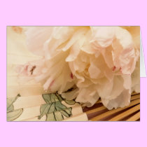 Peony with folding fan cards