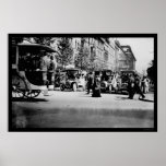 People and Traffic in Berlin, Germany 1913 Print