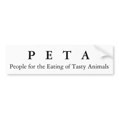 People for the Eating of Tasty Animals, P   E  ... Bumper Sticker by chesterbelloc