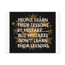People Learn from mistakes Post Cards