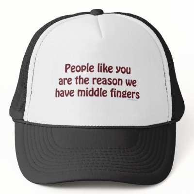 People Like You Fingers Hat by ironydesign