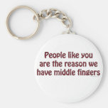 People Like You Fingers Keychain