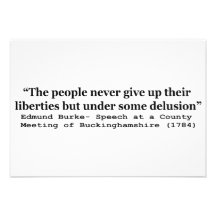 People Never Give Up Their Liberties Edmund Burke Custom Announcements