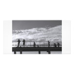 People on a Bridge Personalized Photo Card