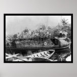 People on an Amazon River Rubber Boat 1902 posters